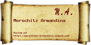 Merschitz Armandina névjegykártya